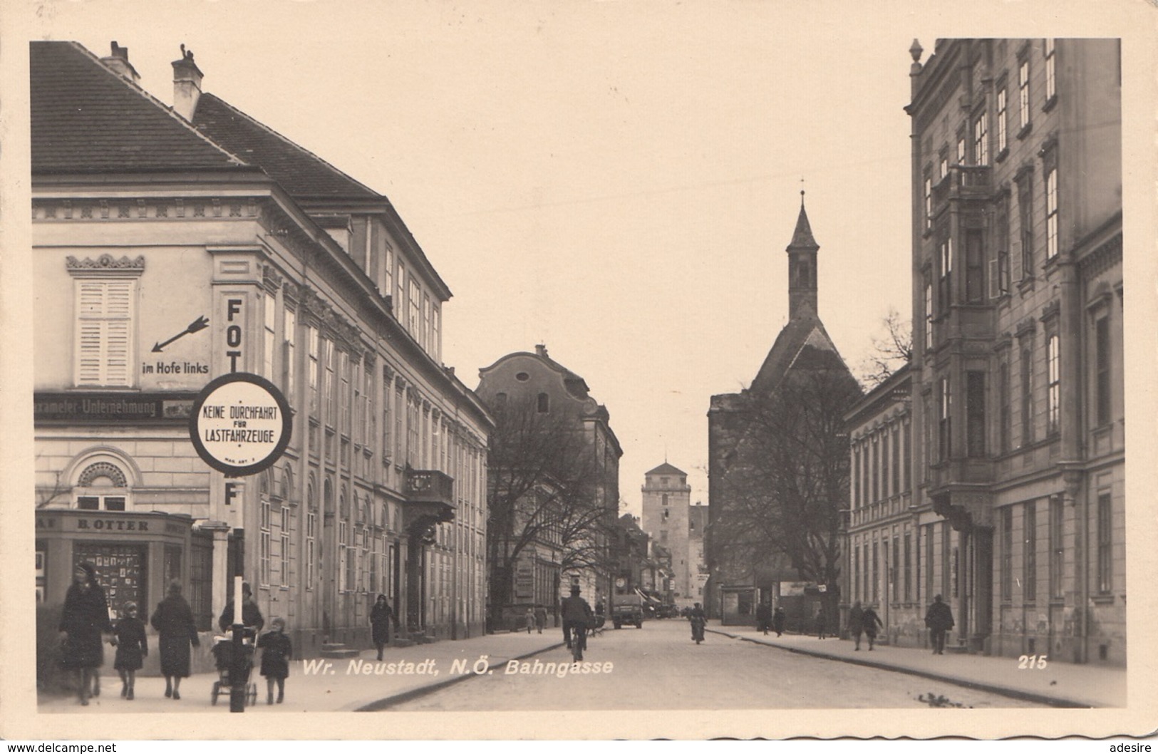 WR.NEUSTADT - Bahngasse, Fotokarte Gel.1935 - Wiener Neustadt