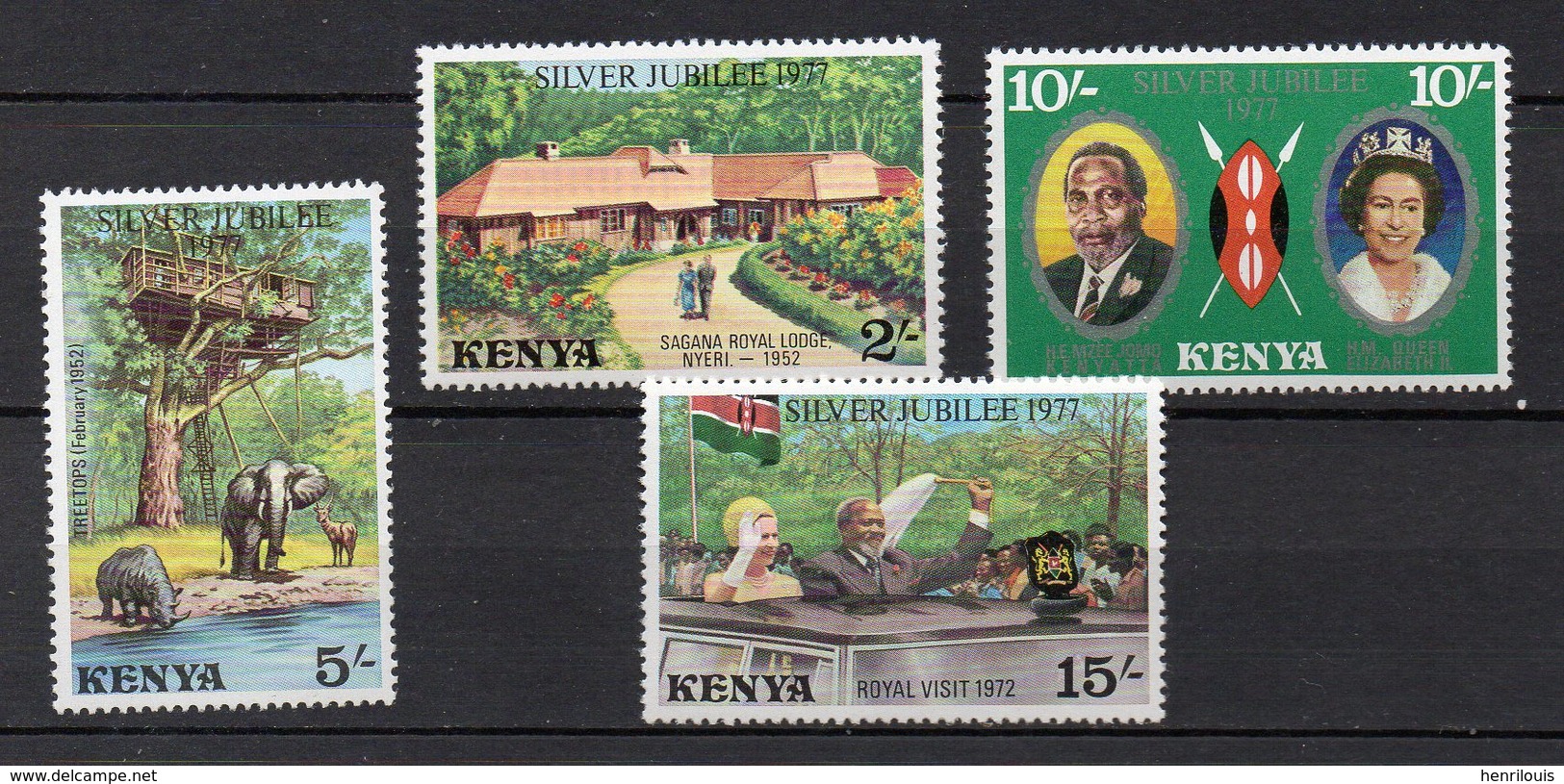 KENYA  Timbres Neufs ** De 1977   (ref 6002 ) Visite De La Reine Elisabethl - Kenya (1963-...)