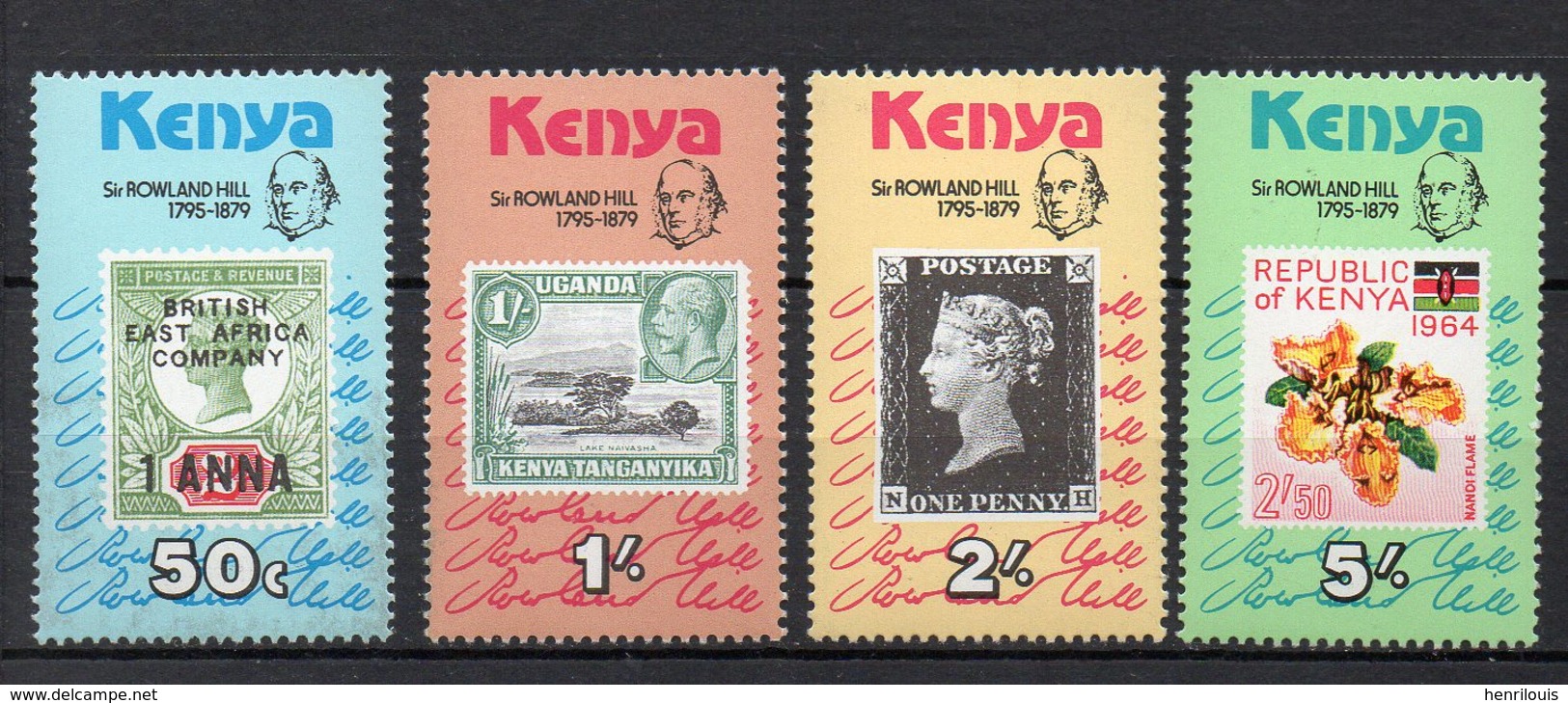 KENYA  Timbres Neufs ** De 1979   (ref 6003 )  Sir Rowland Hill - Timbre Sur Timbre - Kenya (1963-...)