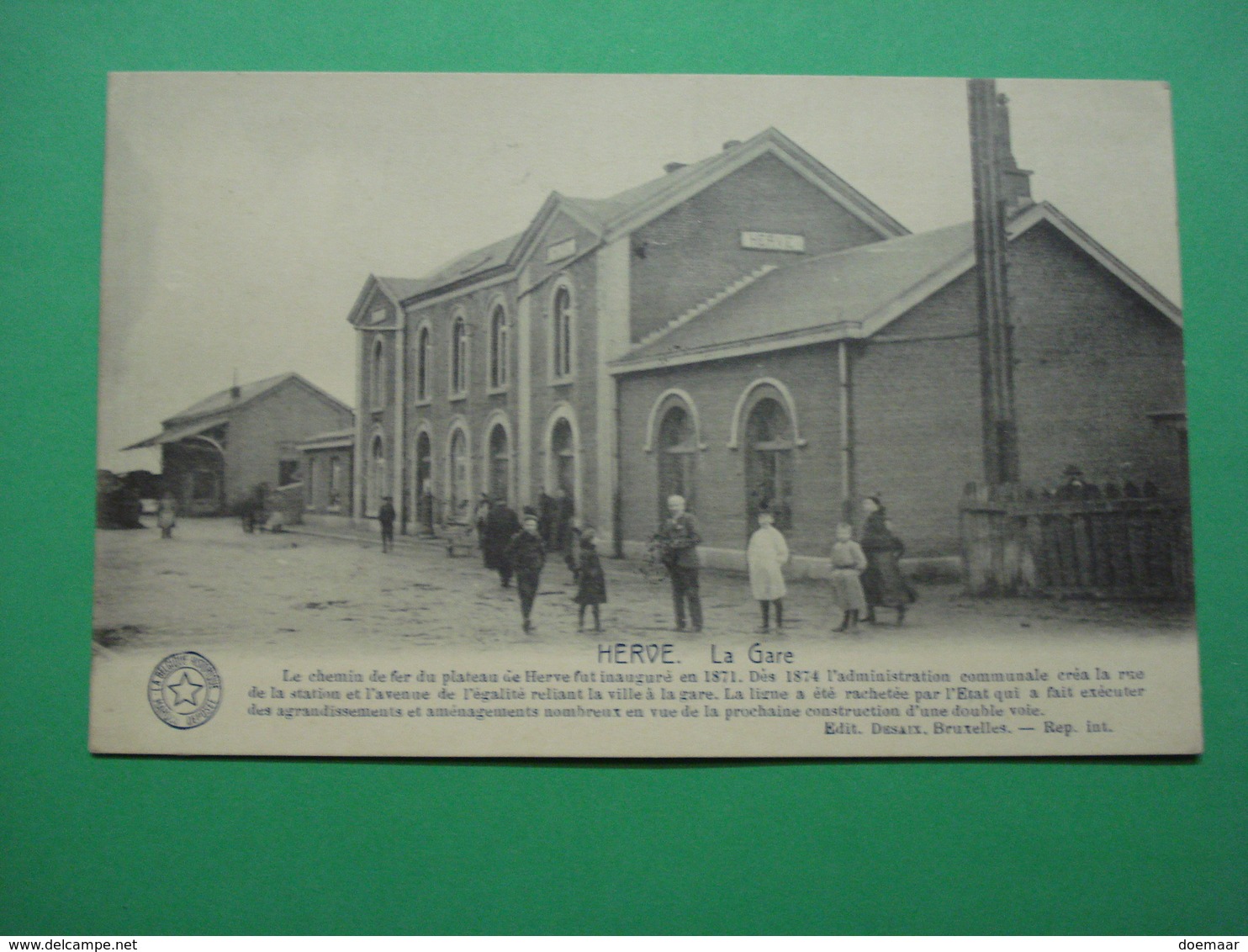 BE1813 Herve La Gare Train Station Train Rare Verviers - Herve