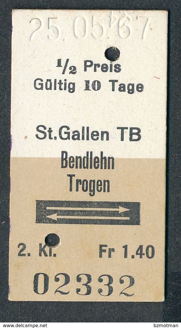 SWITZERLAND QY3895 3 Fahrkarte Billet Ticket St Gallen TB  Le Sepey Interlaken West PTT - Europe