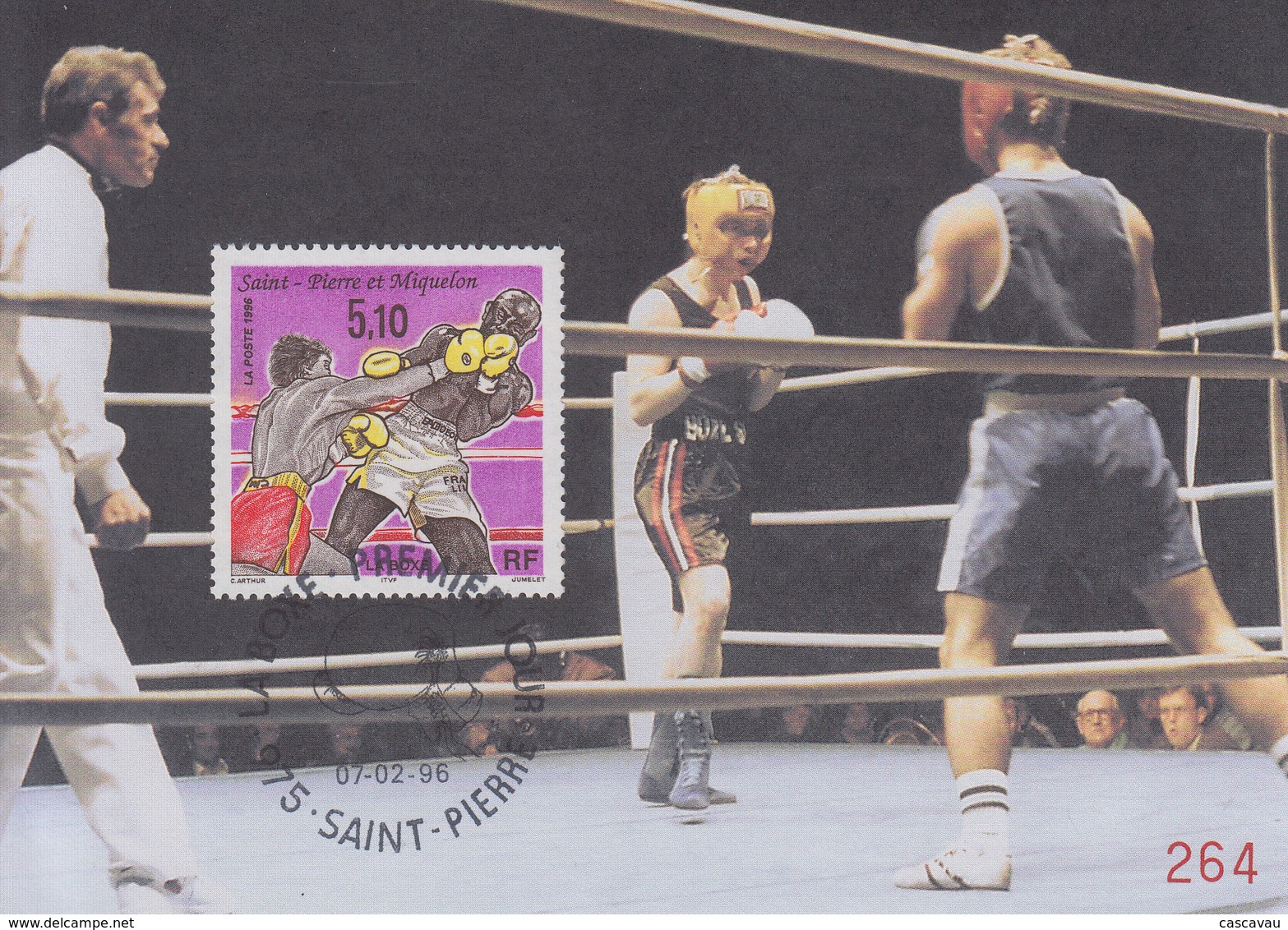 Carte  Maximum  1er  Jour    SAINT  PIERRE  ET  MIQUELON      Boxe   1996 - Boxing