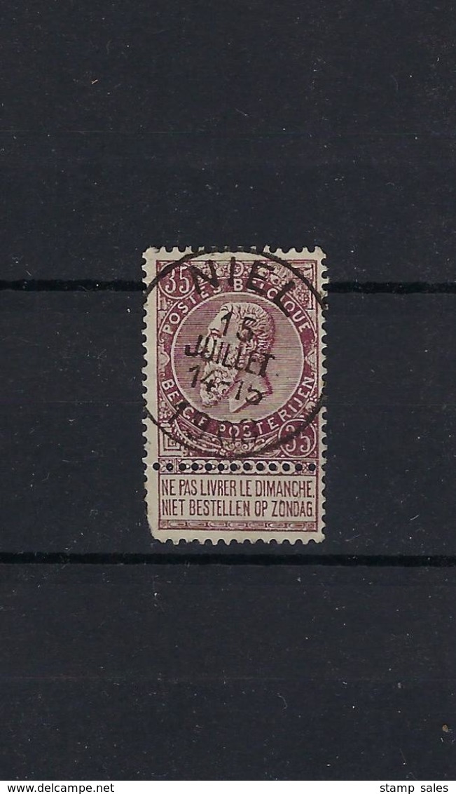 N°61 (ntz) GESTEMPELD Niel 1908 COBA € 6,00 - 1893-1900 Fine Barbe