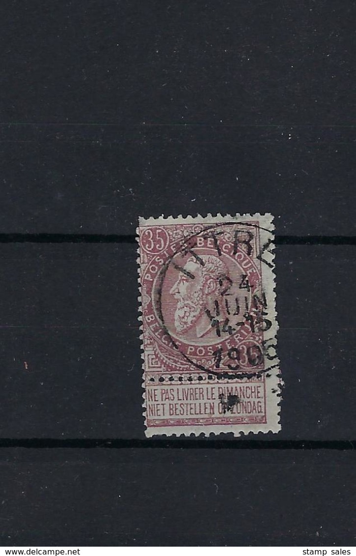 N°61 (ntz) GESTEMPELD Ittre 1905 COBA € 15,00 - 1893-1900 Fine Barbe