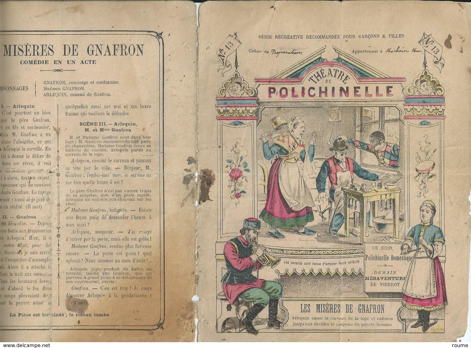 Protège- Cahier -POLICHINELLE - GNAFRON - Autres & Non Classés