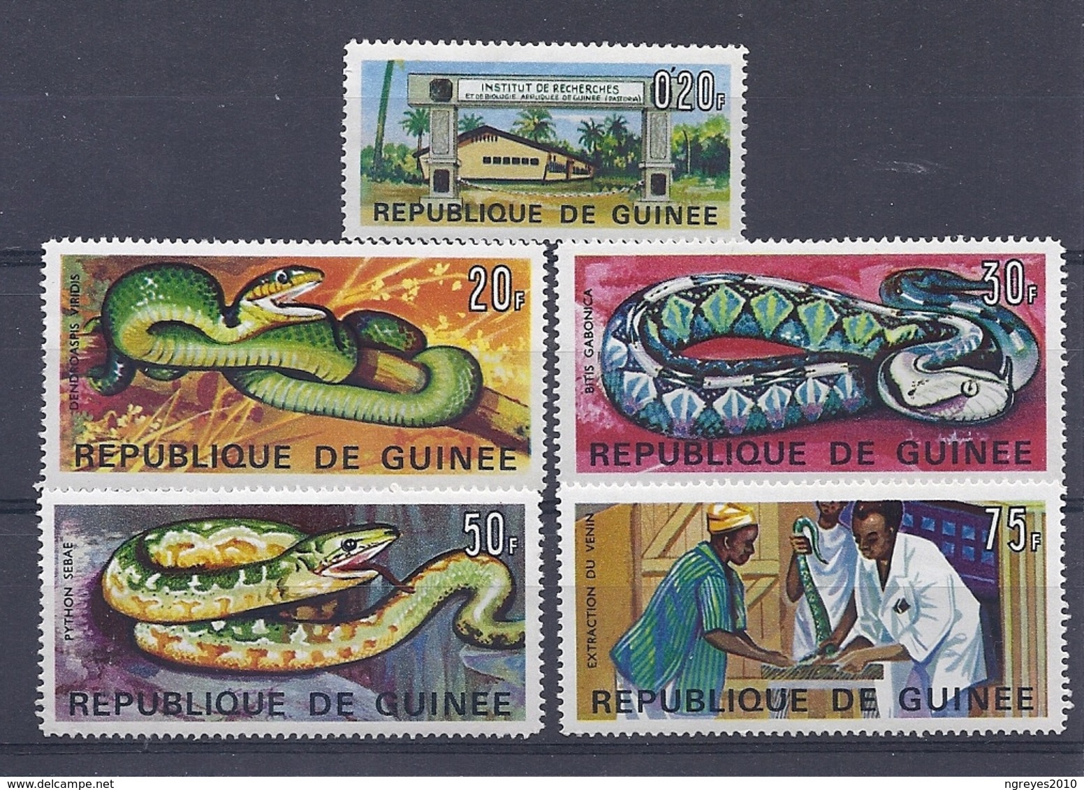 180031049  GUINEA  FR  YVERT  Nº   316+322/5  **/MNH - República De Guinea (1958-...)