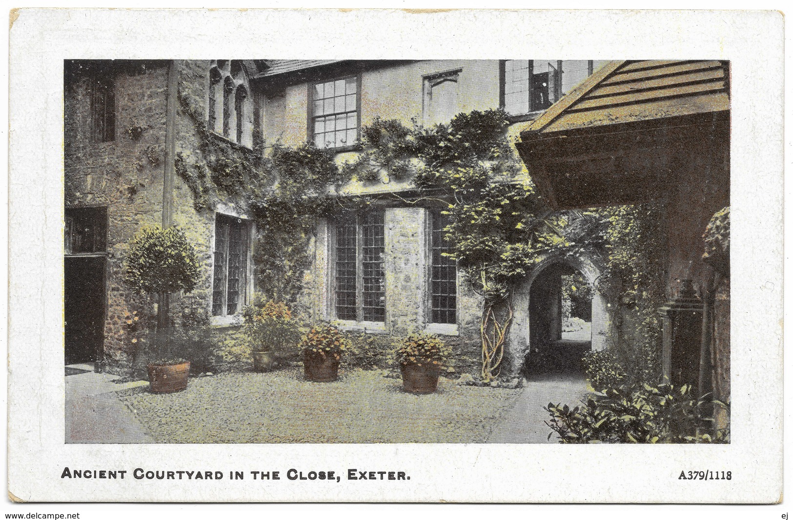 Ancient Courtyard In The Close Exeter Unused C1918 - Arcadian - Exeter