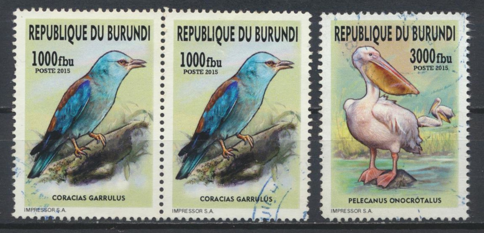 °°° BURUNDI - UCCELLI BIRDS OISEAUX - 2015 °°° - Oblitérés