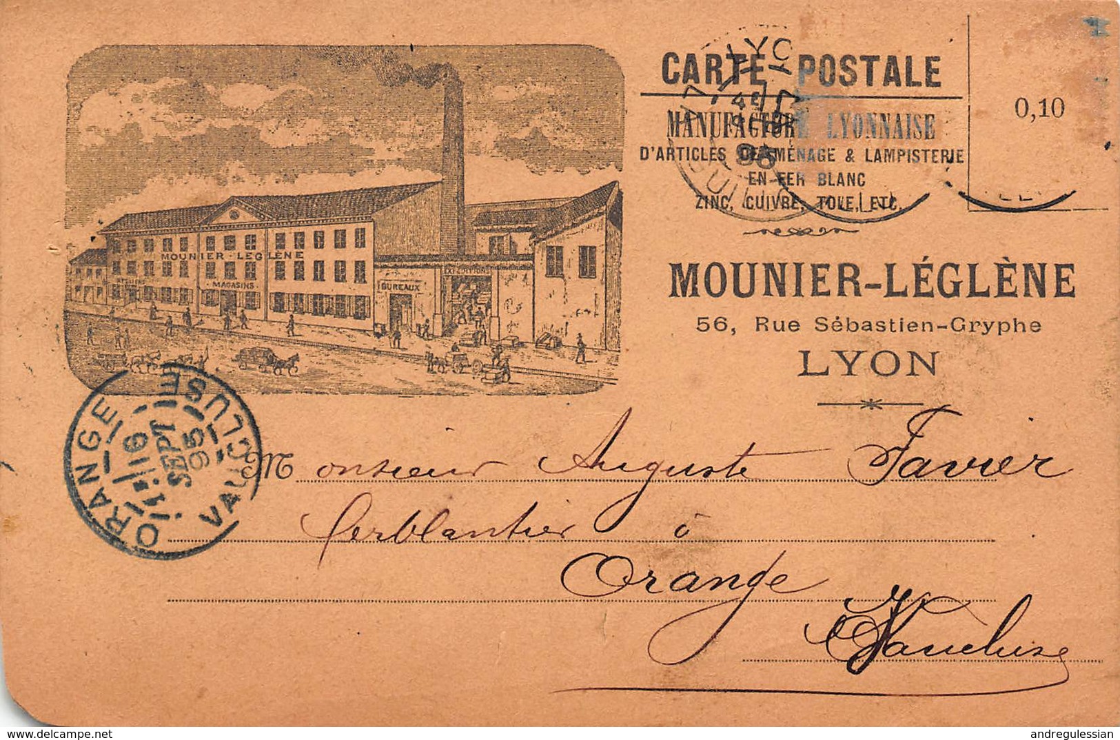 CPA MOUNIER-LEGLENE - 56 Rue Sebastien-Gryphe - LYON - Lyon 7