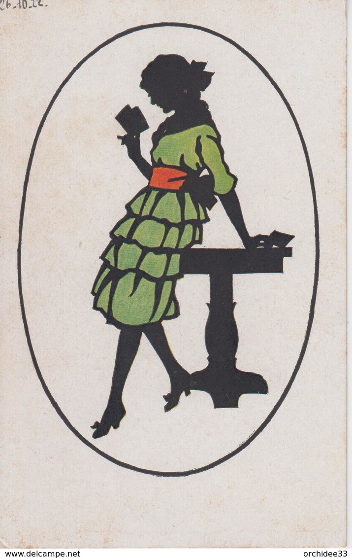 CPA Jeune Femme Lisant Une Lettre (joli Dessin Colorisé) - 1900-1949