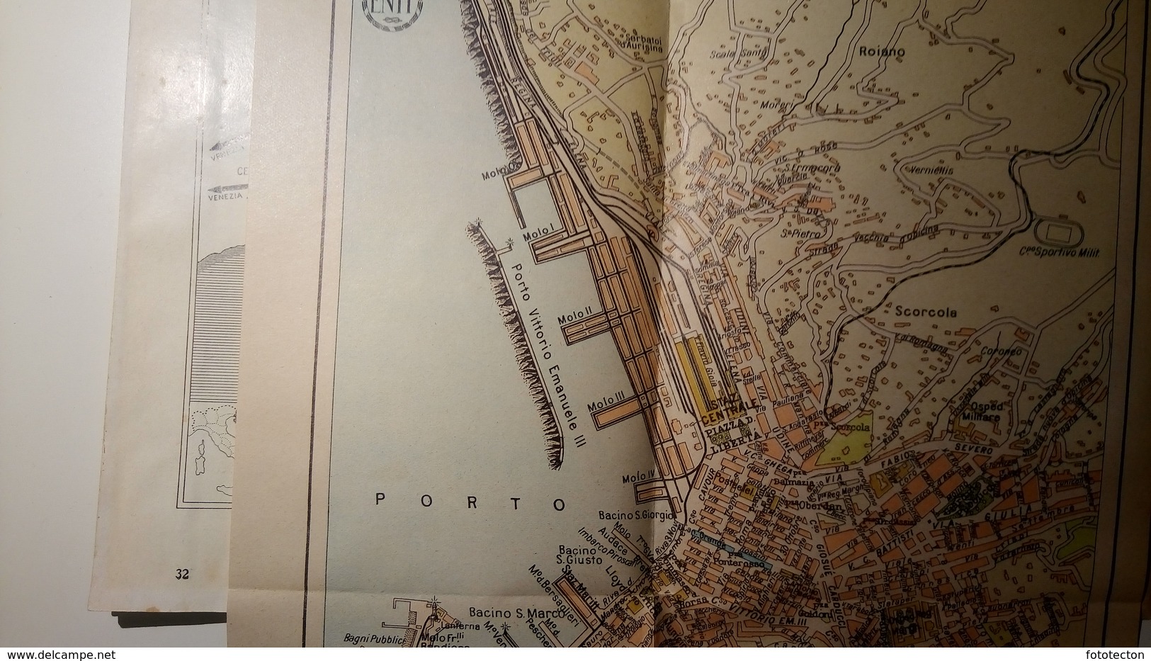 ENIT - Mappa, Cartina Geografica - Map - Trieste (ex Province) - Dépliant, Brochure - Anni '30 - Dépliants Turistici