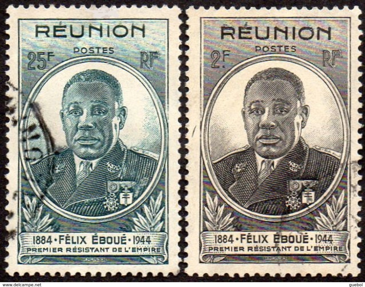 Réunion Obl. N° 260 Et 261 - Gouverneur - Général Félix Eboué - Oblitérés