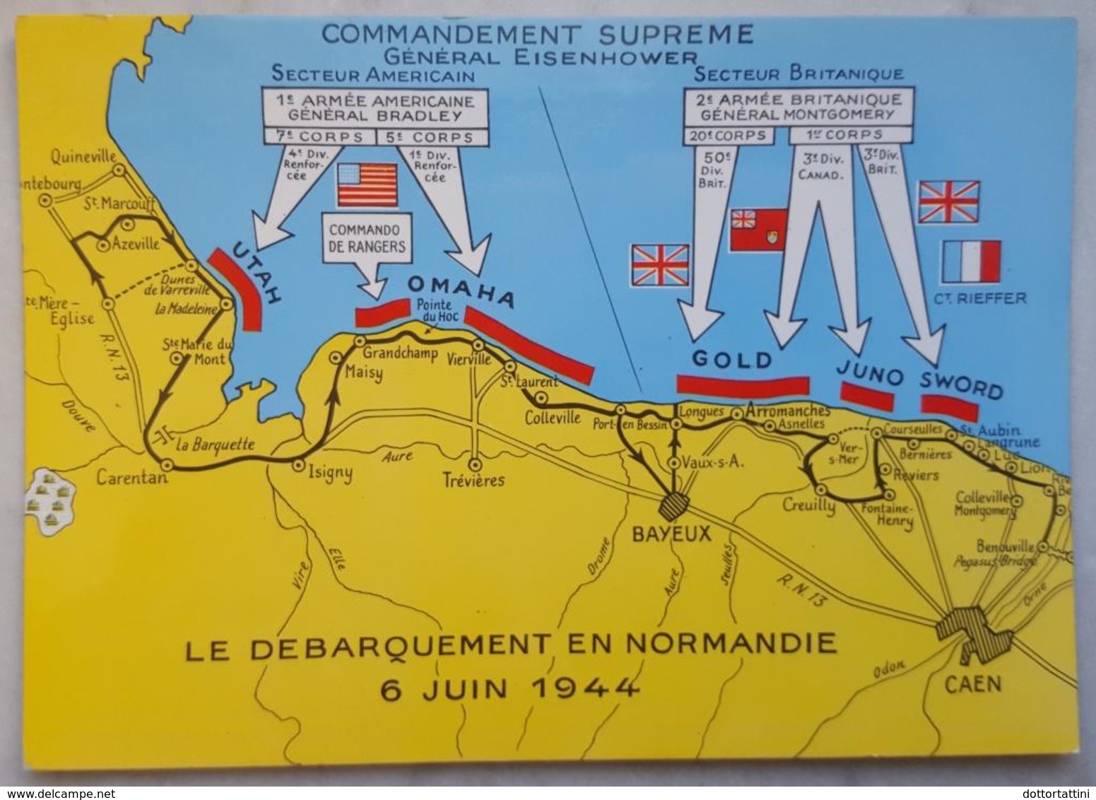 LE DEBARQUEMENT EN NORMANDIE - 6 Juin 1944 - II World War - Normandy Landings - Omaha Beach Map Utah Gold Juno Sword - Guerra 1939-45