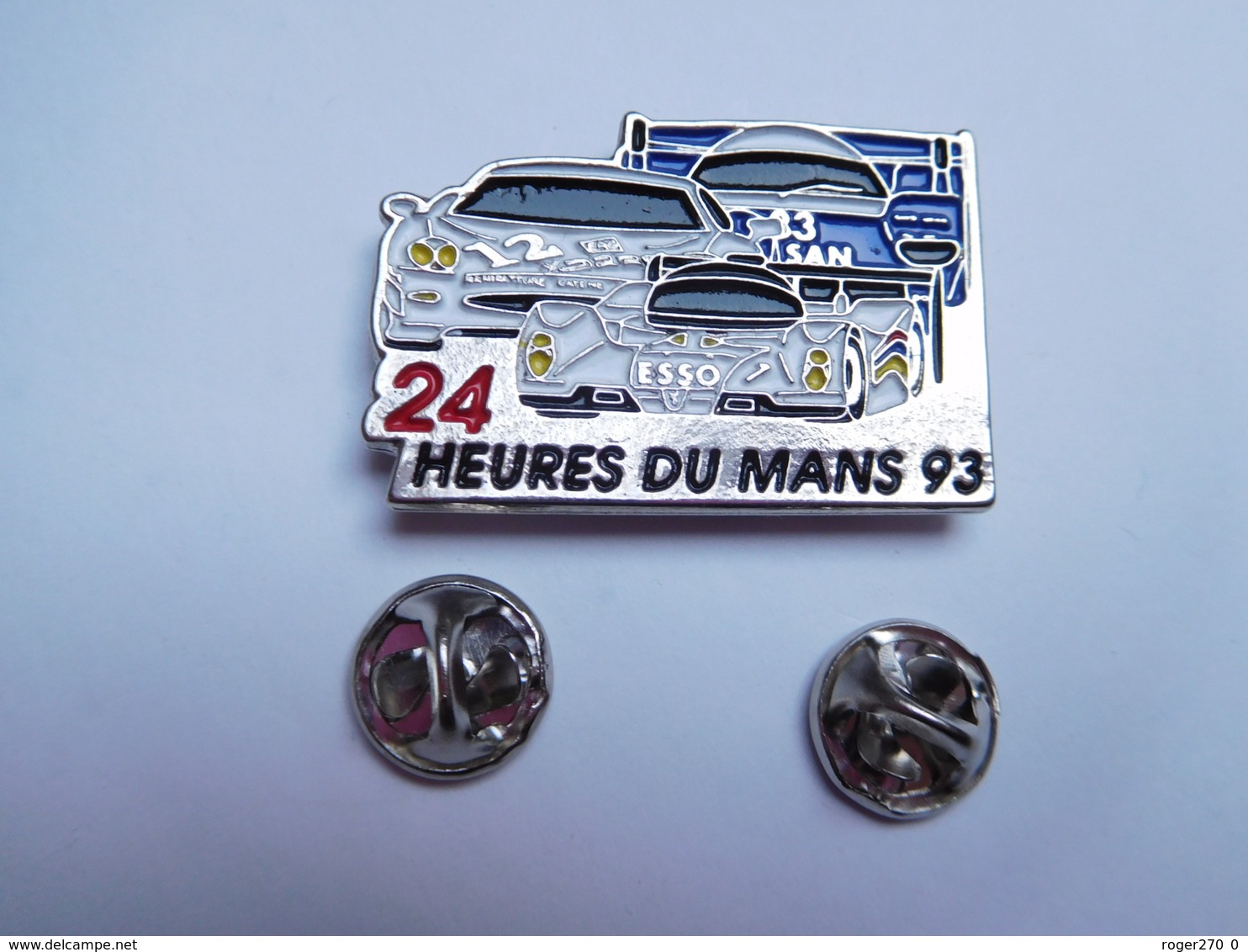 Superbe Big Pin's , Auto Sport Proto , 24 Heures Du Mans 93 , Peugeot 905 , Carburant ESSO - Peugeot