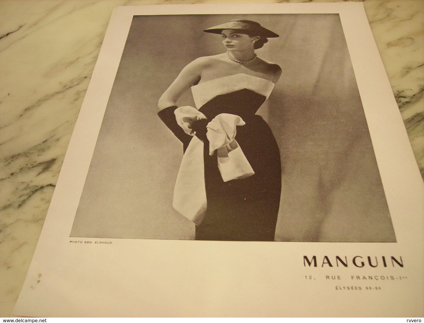 ANCIENNE PUBLICITE TENUE DE SOIREE DE  MANGUIN 1951 - Autres & Non Classés