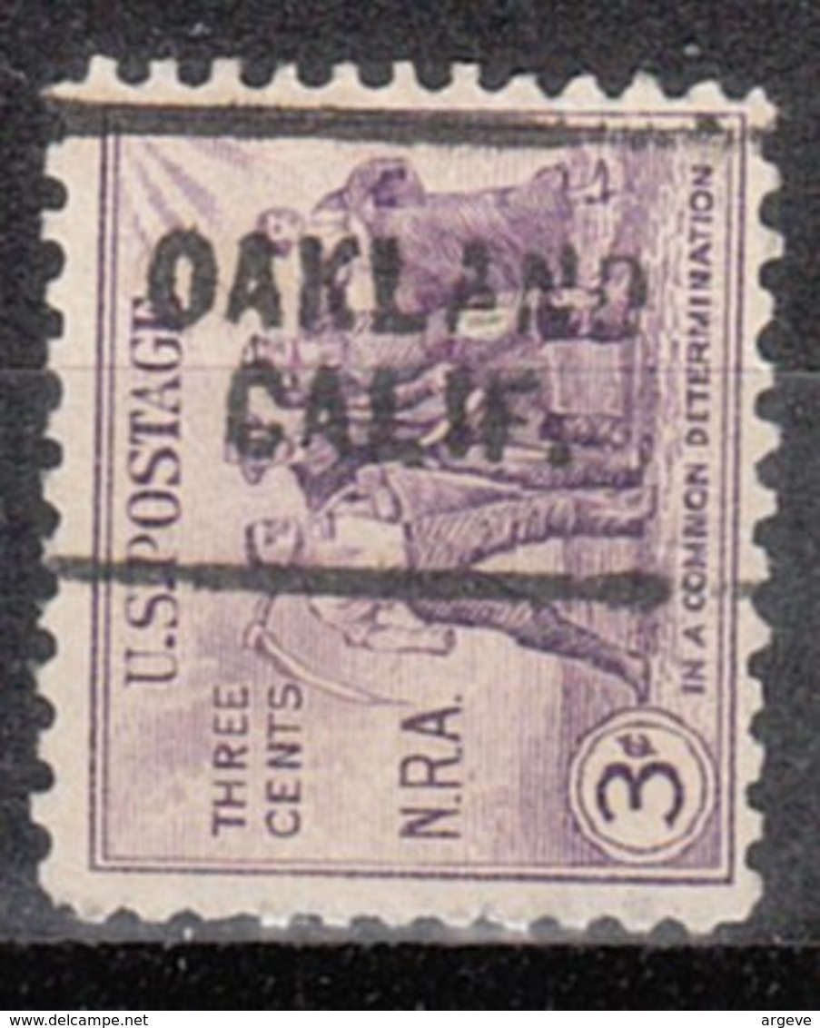 USA Precancel Vorausentwertung Preo, Locals California, Oakland 703 - Preobliterati