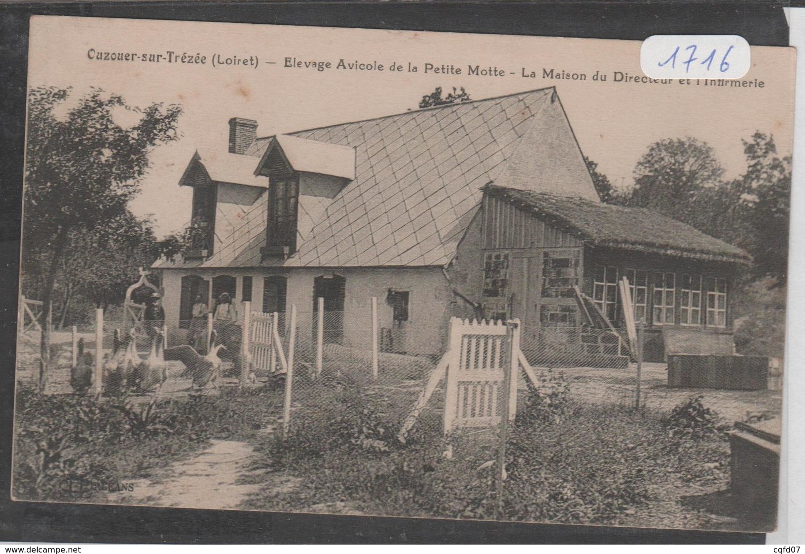 Cpa 1716 Ouzouer élevage Avicole - Ouzouer Sur Loire