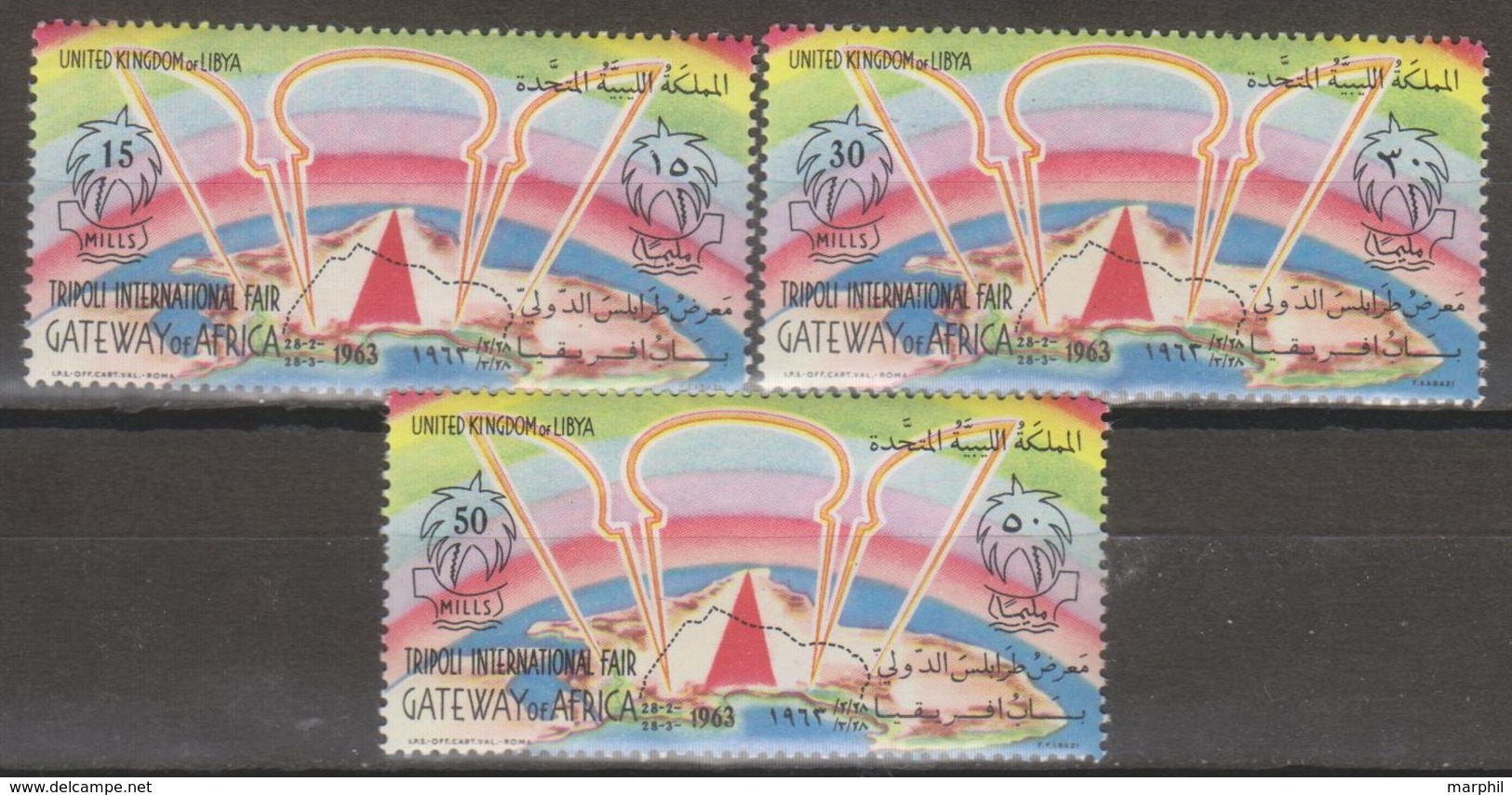 Libia 1963 3v MiN°133-135 MNH - Libye