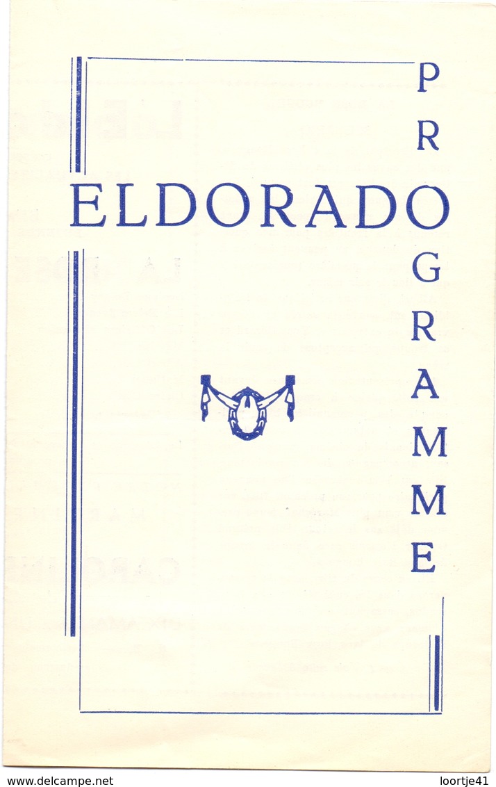 Pub Reclame Ciné Cinema Bioscoop Film Programme - Eldorado - Bruxelles - Caroline Chérie - Publicité Cinématographique