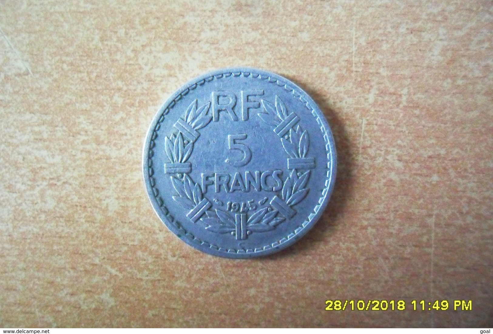 5 Francs "Lavrillier" De 1945 C  En TTB+ - Autres & Non Classés