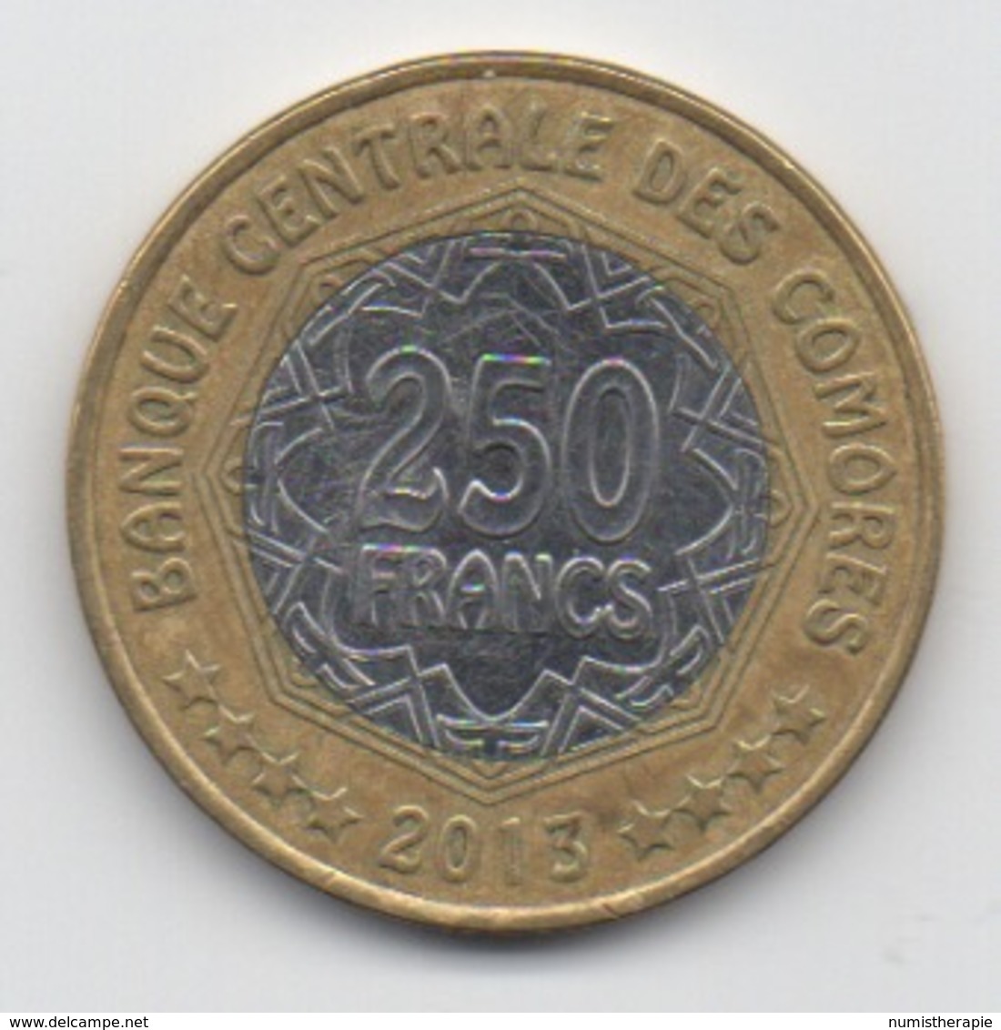 Comores : 250 Francs 2013 BIMETAL - Comores