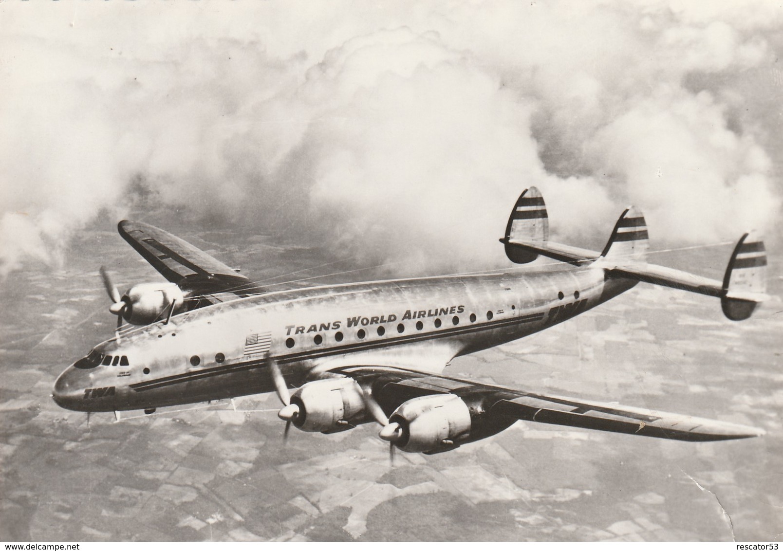 Rare Cpsm Avion Constellation De La TWA - 1946-....: Era Moderna