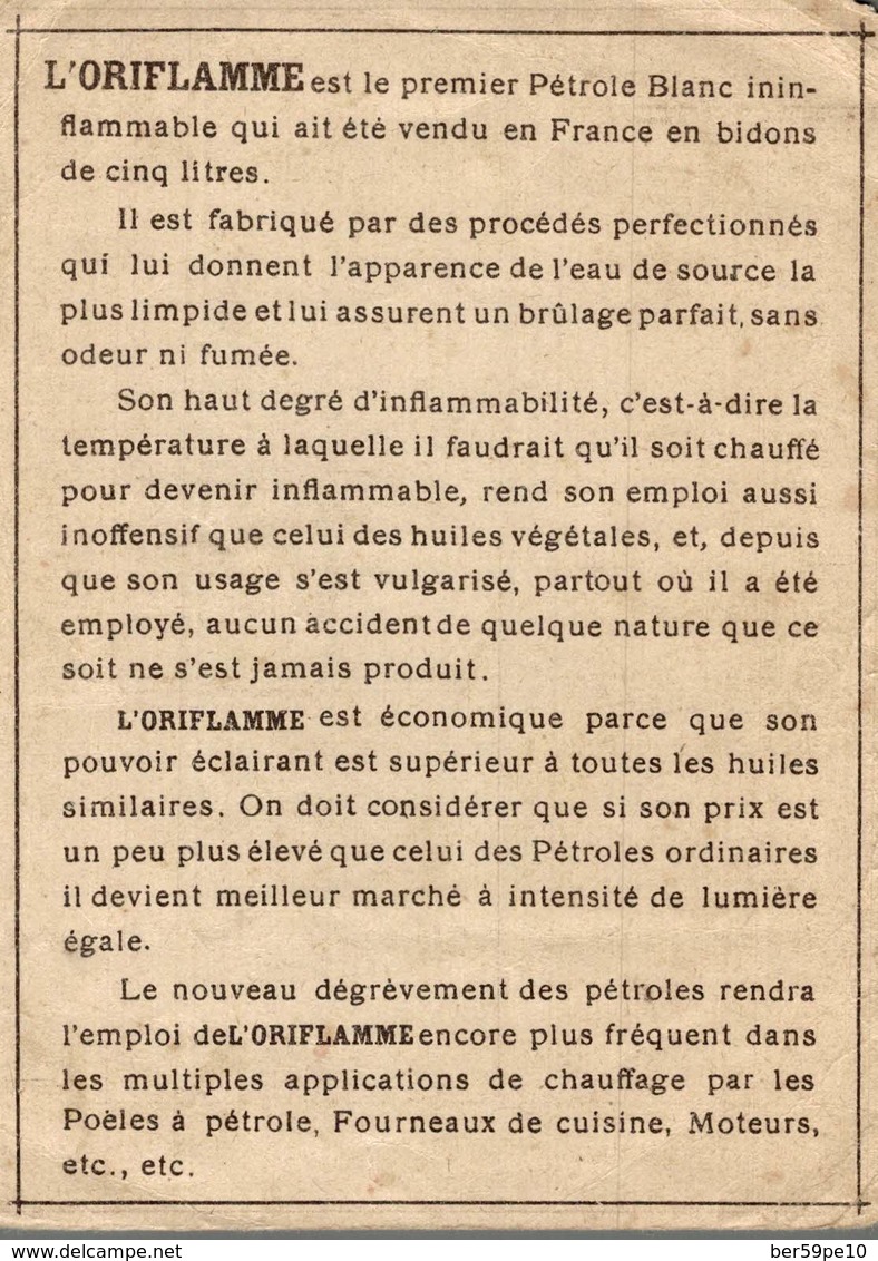 CHROMO L'ORIFLAMME PETROLE DE LUXE SECURITE  SEANCE DE LECTURE - Autres & Non Classés