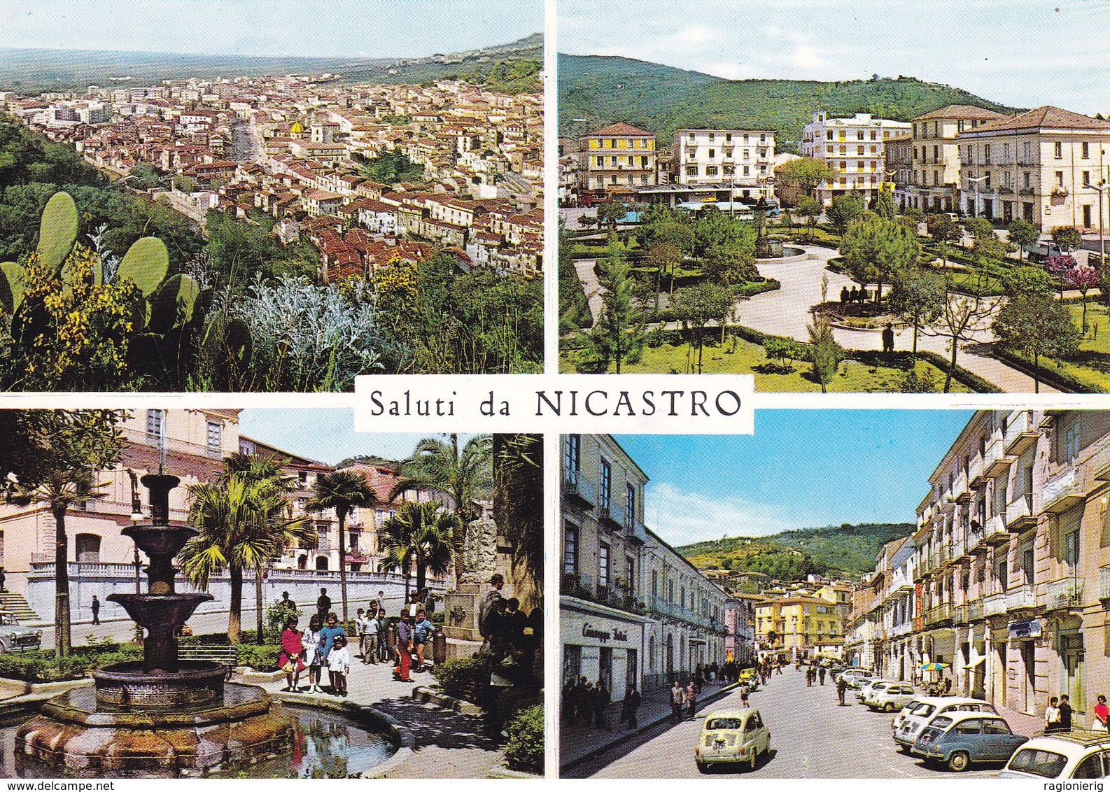 CATANZARO - Lamezia Terme - Saluti Da Nicastro - 4 Vedute - Auto Fiat 600 - 1965 - Lamezia Terme