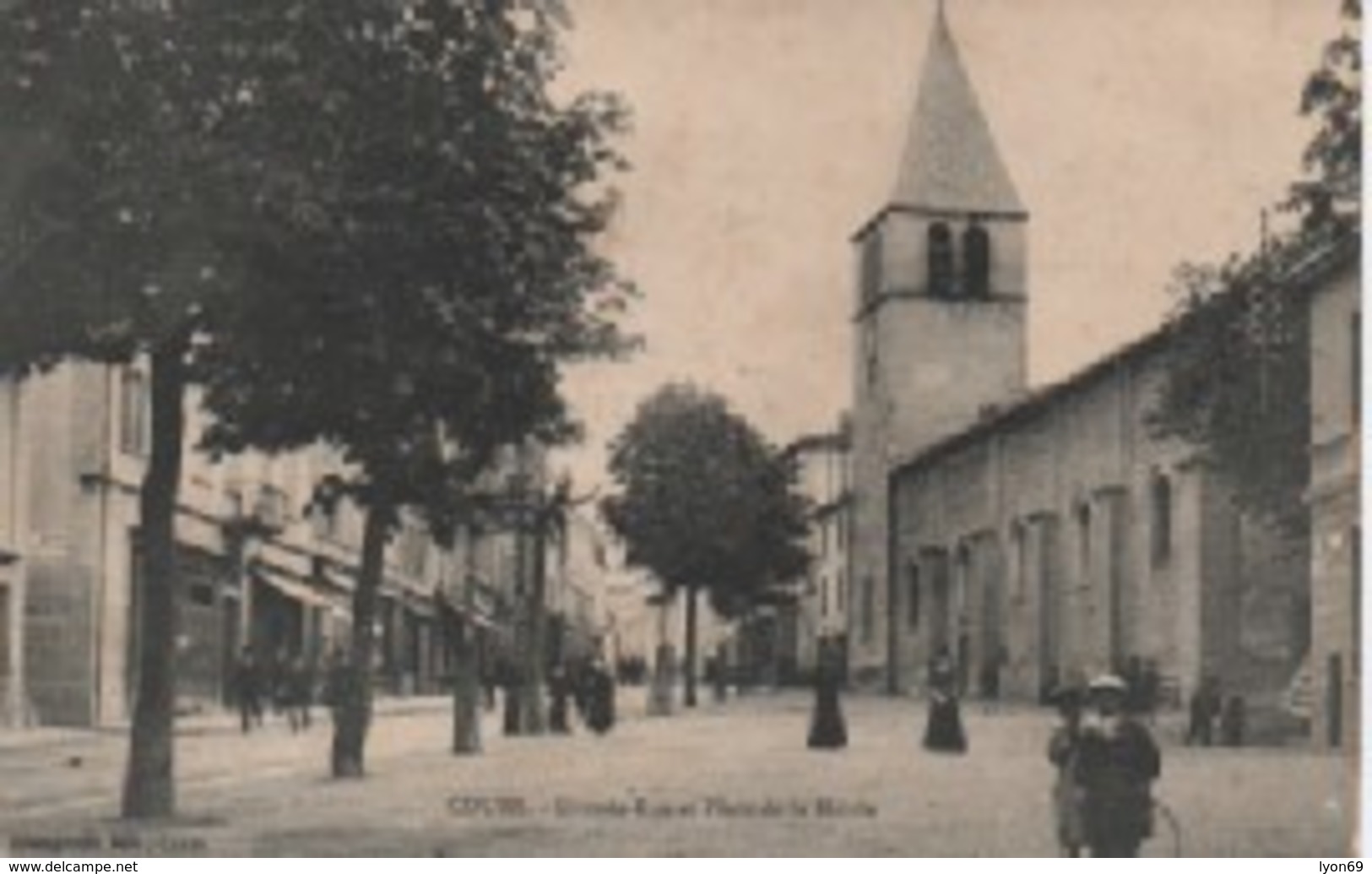 COURS   GRANDE RUE  ET PLACE DE LA MAIRIE - Cours-la-Ville