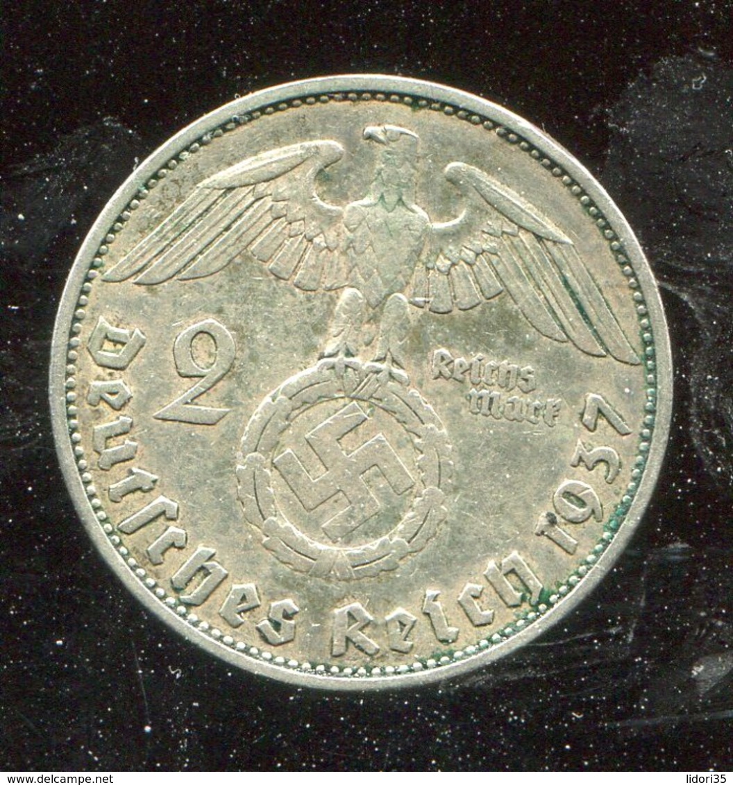 Deutsches Reich / 1937 A / Kursmuenze 2 Reichsmark "Hindenburg", SS (6/020-30) - 2 Reichsmark