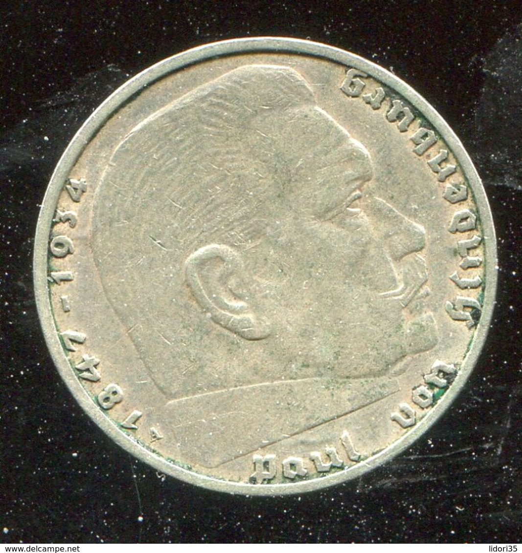 Deutsches Reich / 1937 A / Kursmuenze 2 Reichsmark "Hindenburg", SS (6/020-30) - 2 Reichsmark