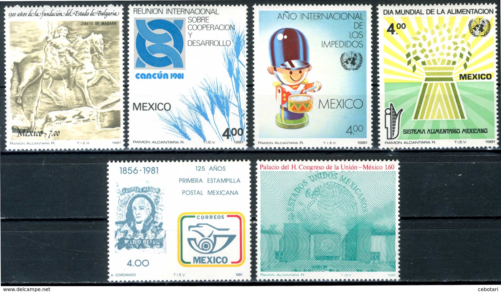 MESSICO / MEXICO 1981** - Lotto Di 6 Val. MNH Come Da Scansione - Messico