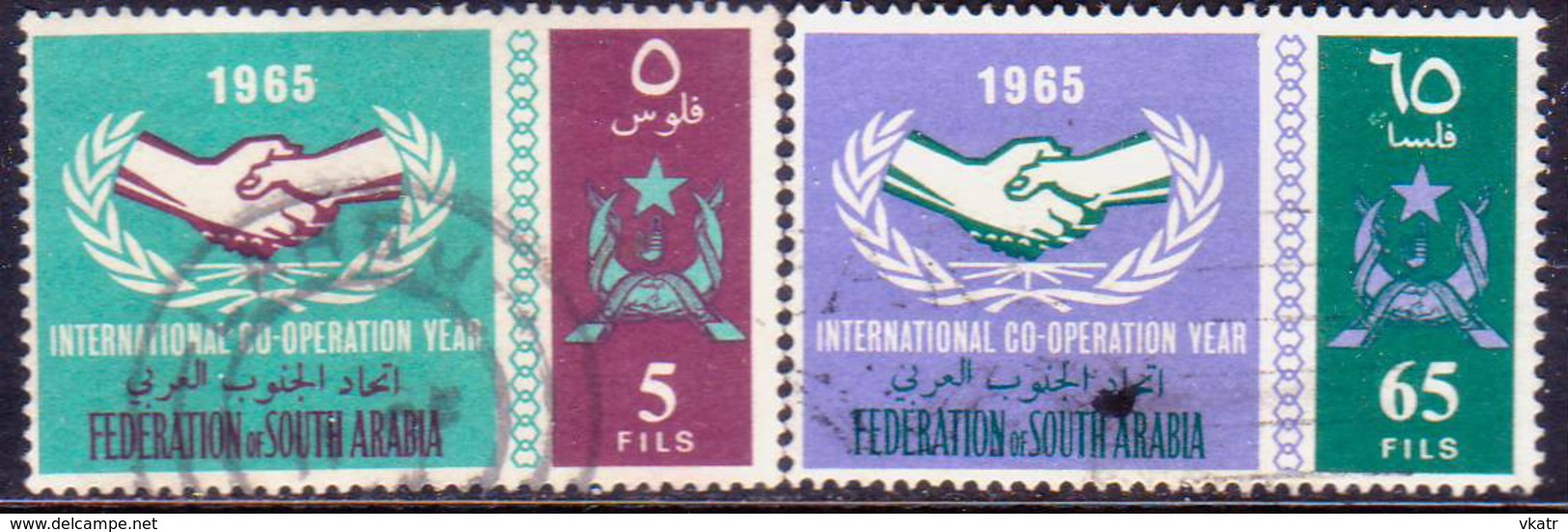 SOUTH ARABIAN FEDERATION 1965 SG #17-18 Compl.set Used Int.Co-operation Year - Asia (Other)