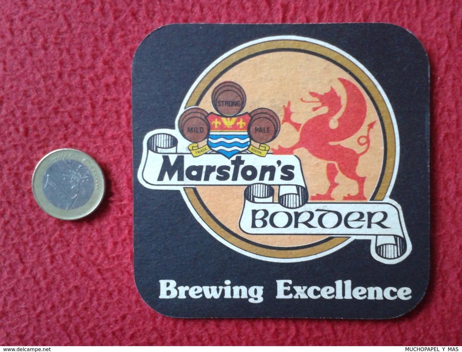 POSAVASOS COASTER MAT O SIMIL CERVEZA ? BEER ? BIER ? LA BIÈRE ? CERVEJA ? MARSTON'S BORDER PEDIGREE BURTON BITTER LAGER - Portavasos