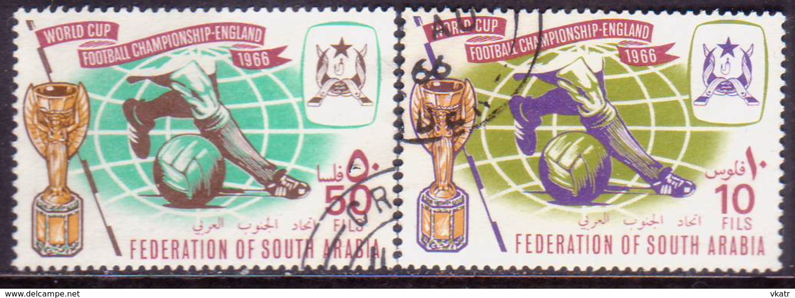 SOUTH ARABIAN FEDERATION 1966 SG #23-24 Compl.set Used Footbal Championship - Asia (Other)