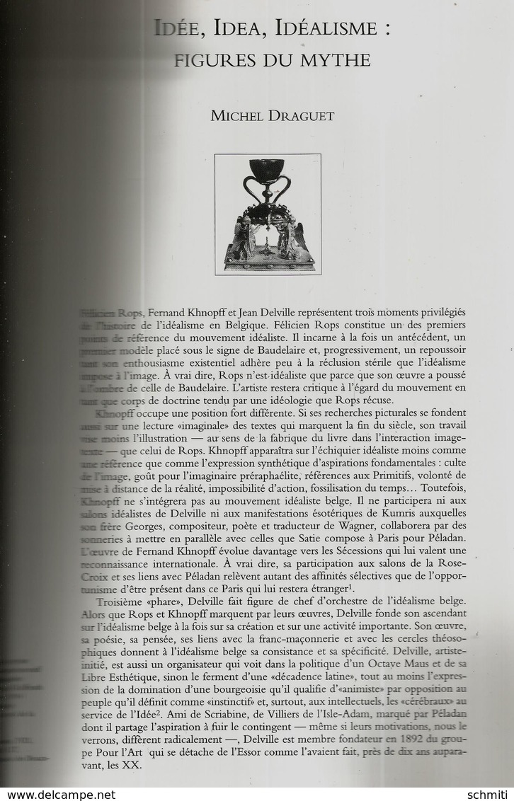 -SPLENDEURS De L'idéal-286 Pages-ROPS,Khnoppf, Delville Et Leur Temps -Ouvrage Propre -Nombreuses Photos - Arte