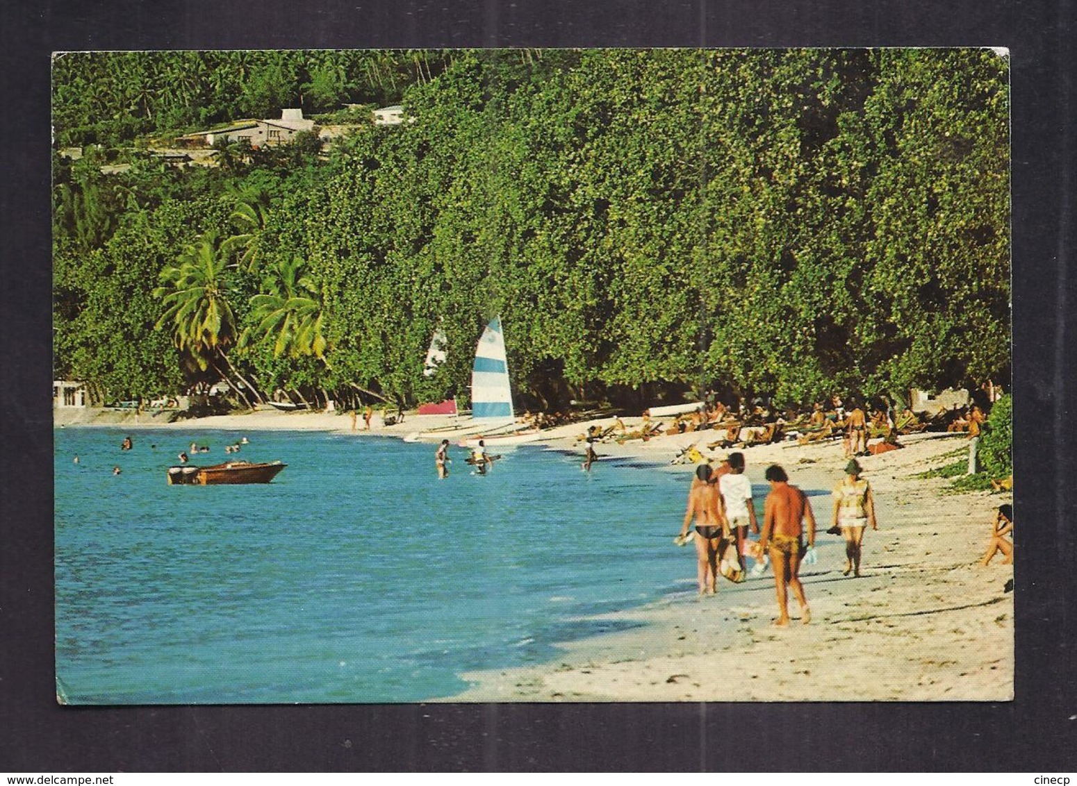 CPSM SEYCHELLES - MAHE - BEAU VALLON BEACH Jolie ANIMATION - Seychelles