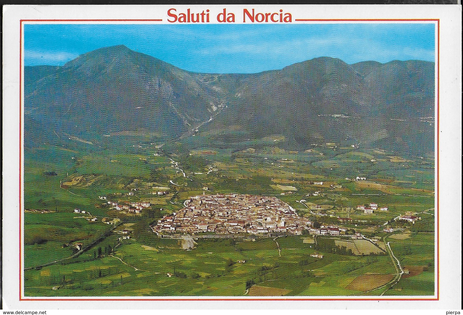 SALUTI DA NORCIA - VEDUTA AEREA - VIAGGIATA PER PRIORITARIA 2006 - Saluti Da.../ Gruss Aus...