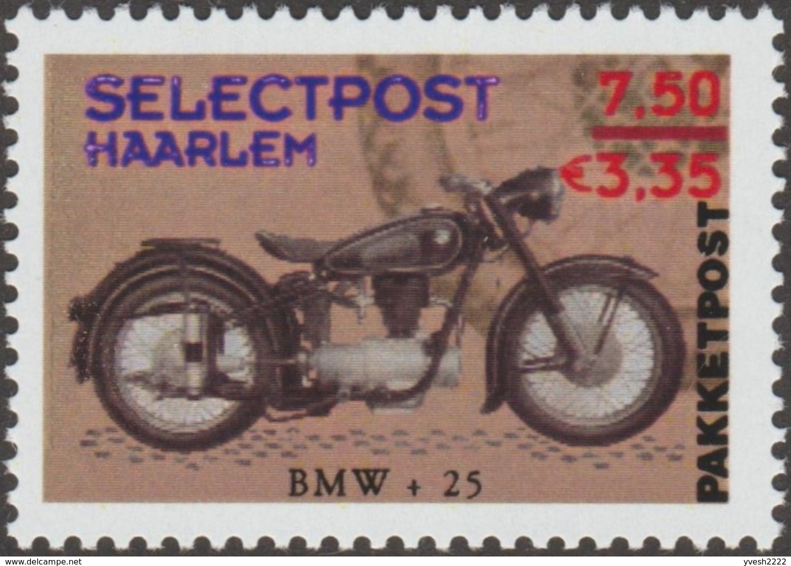 Pays-Bas 2001. Poste Privée Selectpost. Envois De Paquets à Haarlem. Motos Twin Cylinder, BMW Et Norton - Motorbikes