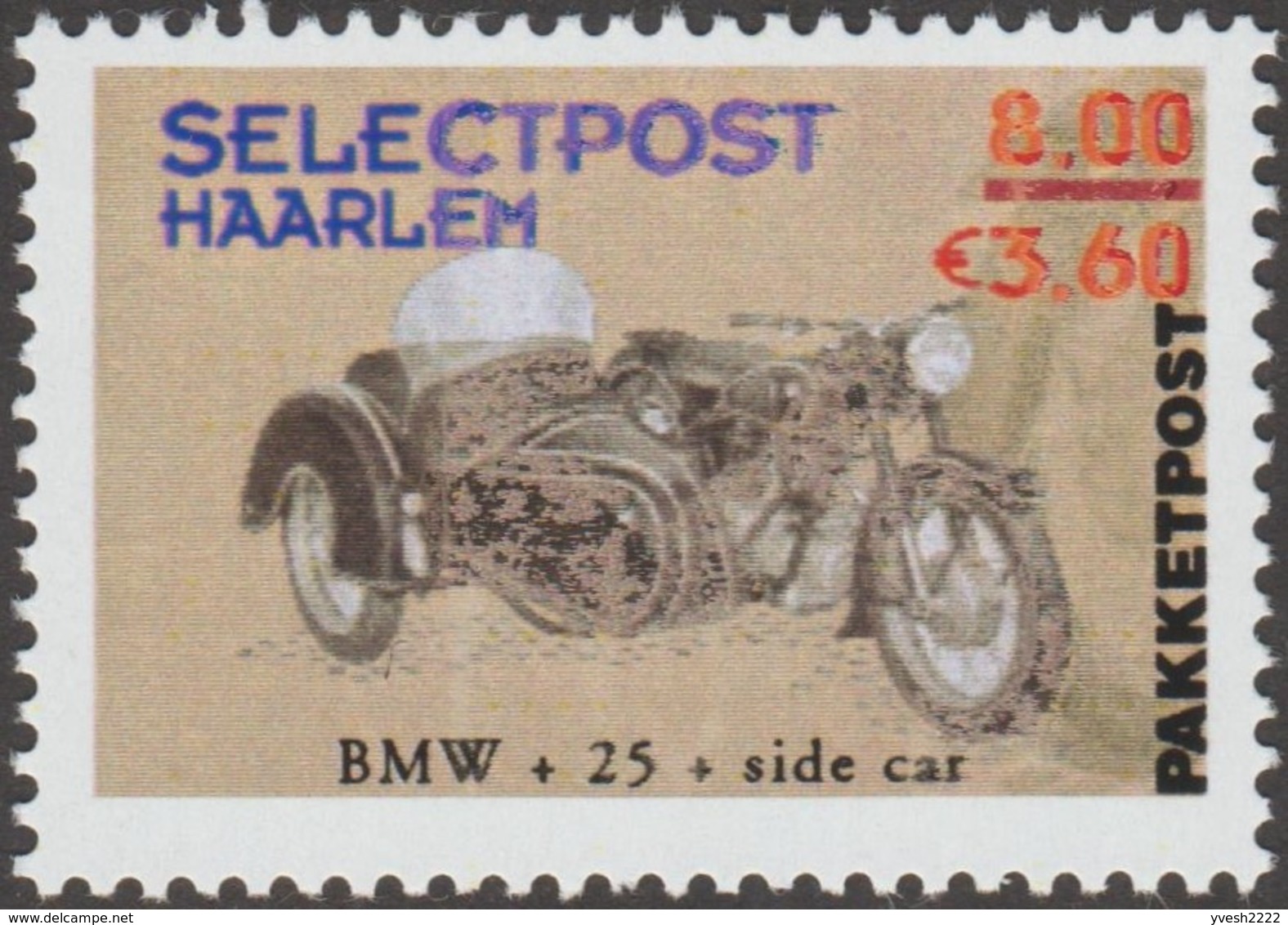 Pays-Bas 2001. Poste Privée Selectpost. Envois De Paquets à Haarlem. Motos Twin Cylinder, BMW Et Norton - Motorbikes