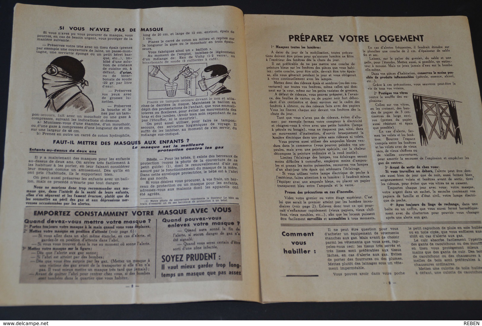 109/ coupure de presse-clipping - 24 pages - année 1939 - militaria - Guide de défense passive