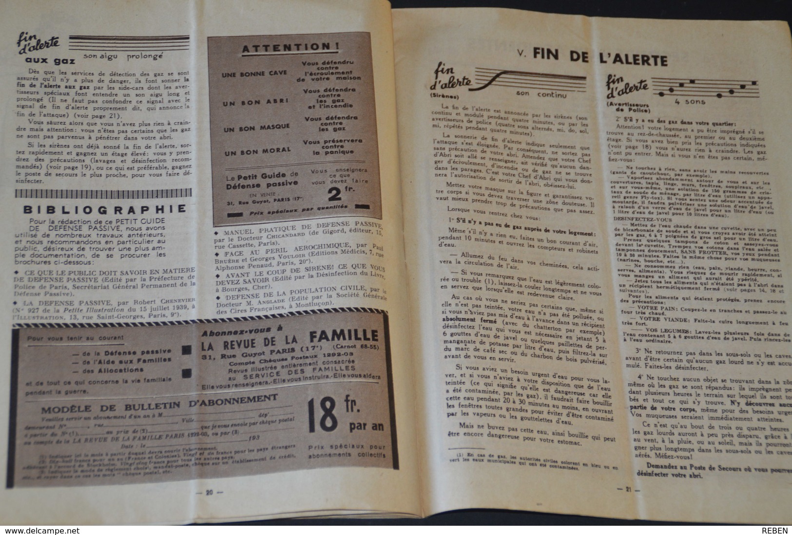 109/ coupure de presse-clipping - 24 pages - année 1939 - militaria - Guide de défense passive
