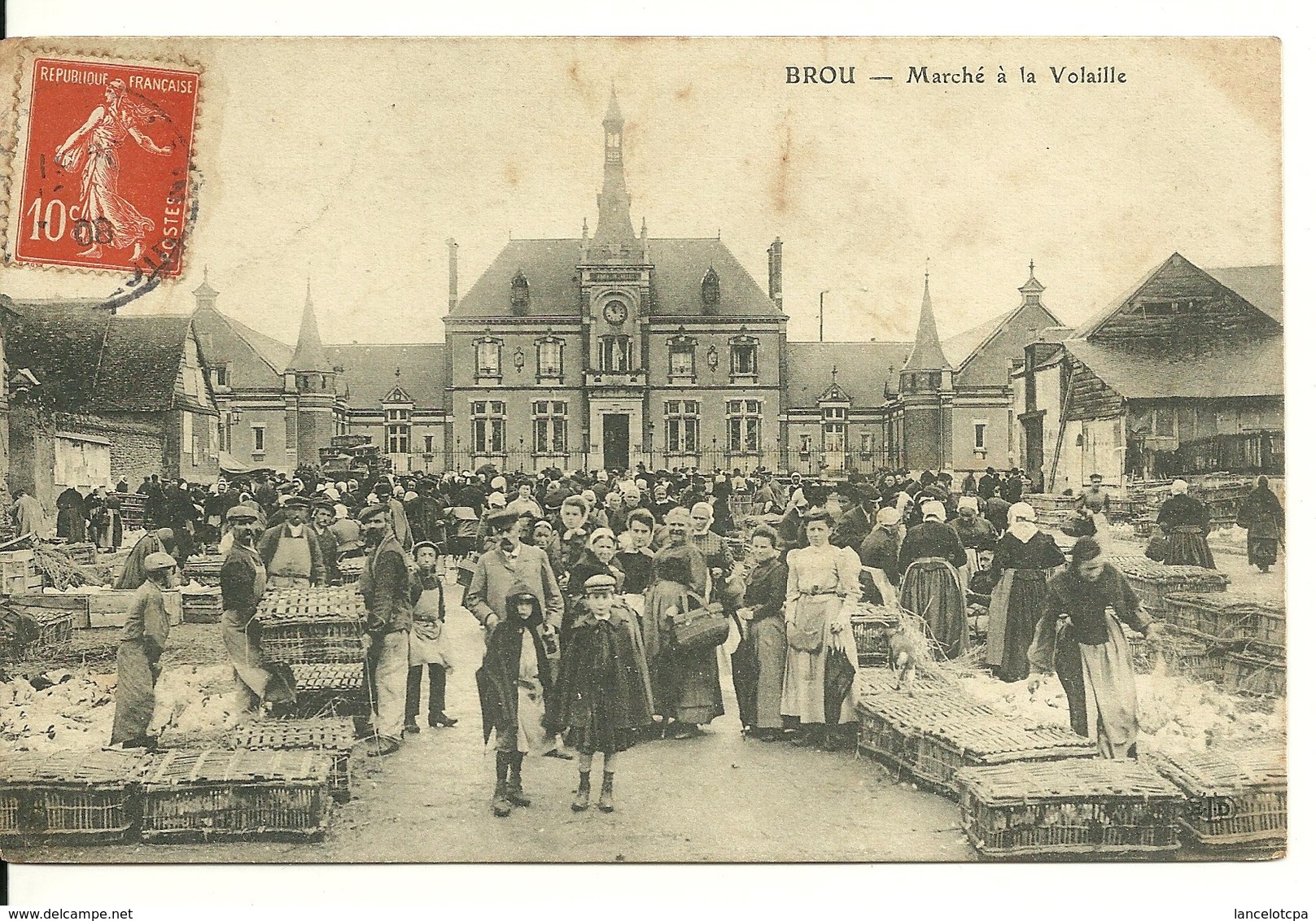 28 - BROU / MARCHE A LA VOLAILLE (PLAN RARE) - Autres & Non Classés