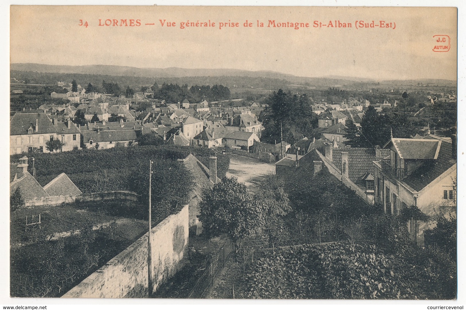 CPA - LORMES (Nièvre) -  Vue Générale Prise De La Montagne St-Alban (Sud-Est) - Lormes