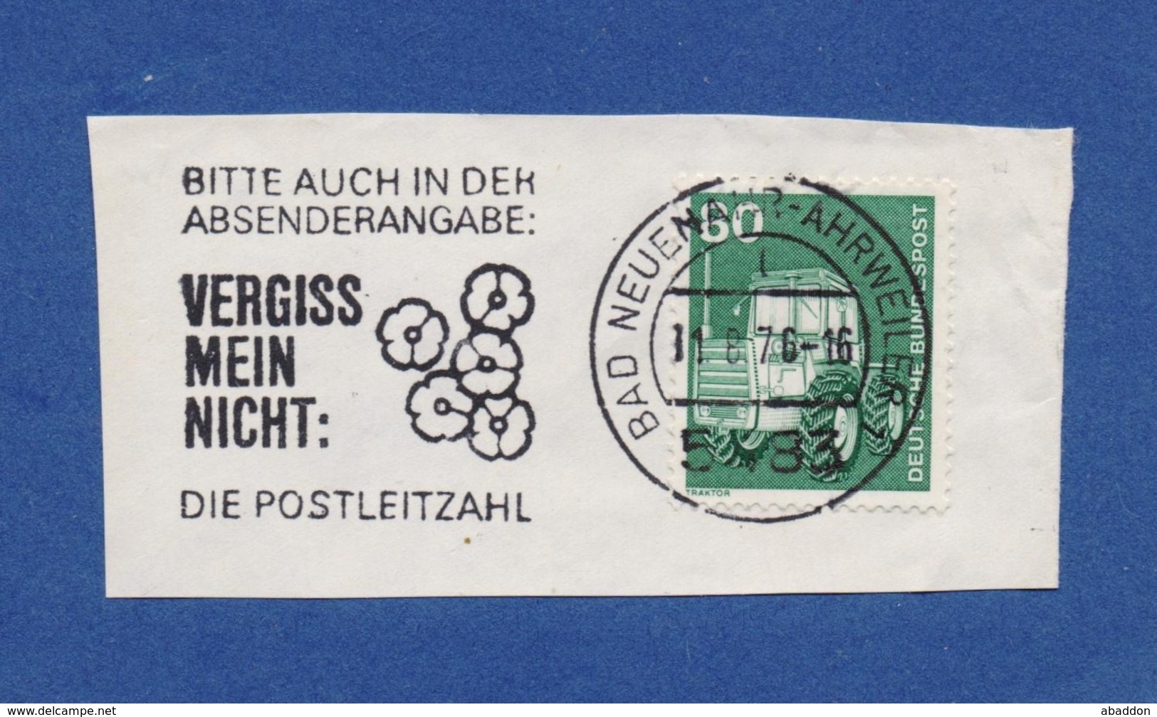 MWSt - Bad Neuenahr-Ahrweiler, Vergiss Mein Nicht: Die Postleitzahl 1976 - Post