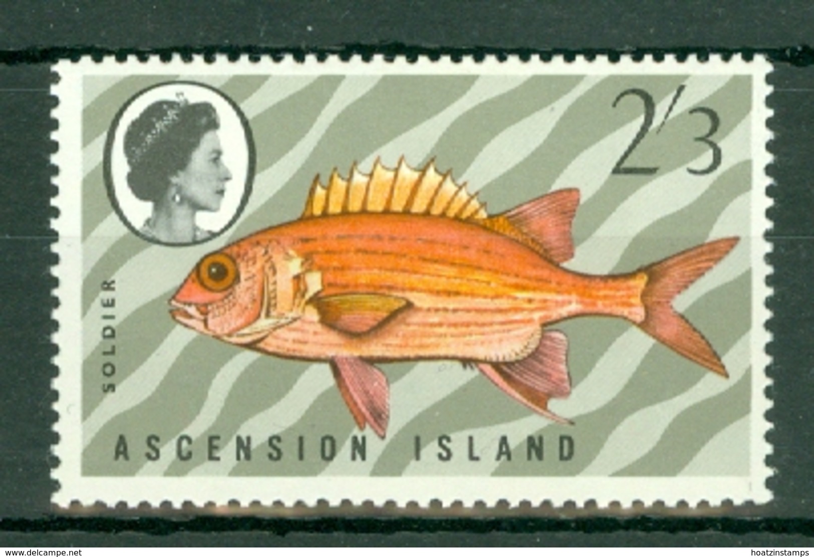 Ascension: 1970   Fishes (Series 3)  SG129w  2/3d  [Wmk Crown To Right Of CA]  MNH - Ascension