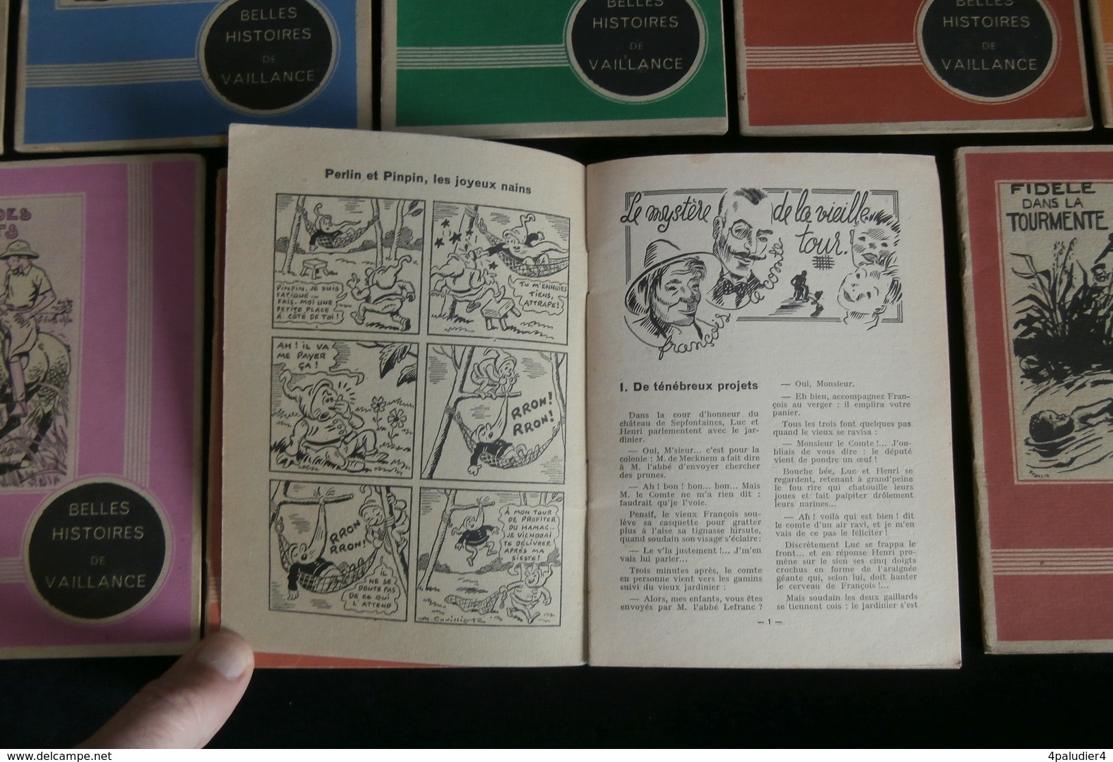 ( Enfantina ) BELLES HISTOIRES DE VAILLANCE 1940  9 Numéros LE RALLIC CUVILLIER - Autres & Non Classés