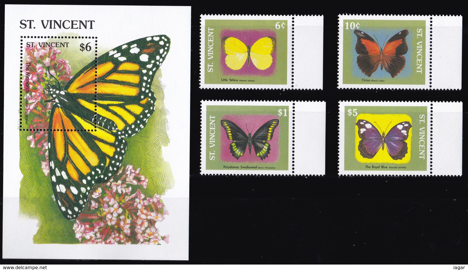 THEMATIC BUTTERFLIES - ST. VINCENT - Schmetterlinge