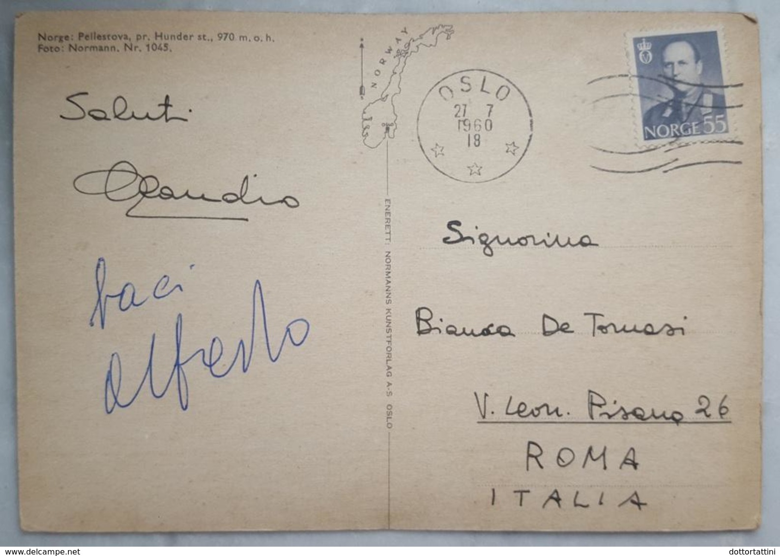 Norway - Norge - Pellestova, Pr. Hunder St., 970 M.o.h.   Vg 1960 - Norvegia