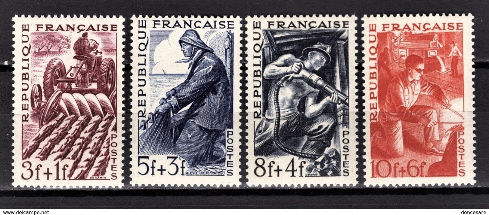 FRANCE 1949 - SERIE Y.T. N° 823 A 826 - 4 TP NEUFS** /7 - Unused Stamps